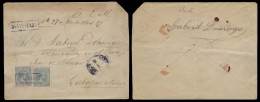 PHILIPPINES. 1896 (April). Local Reg Fkd Env To Cabayan Nuevo, Bearing 2c + 15c Blue / Blue Green, Tied Boxed Cert + Dep - Filipinas