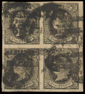 PHILIPPINES. 1869. 20M (4). HPN. 3 1/8c Negro. Bloque De 4 Usado. Buenos Margenes. - Philippinen