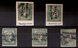 PHILIPPINES. 1869. 20K. HPN. 1real Verde Grisaceo. 5 Sellos Incl 3 Aparentemente Nuevos, Todos Con Sobrecargas En Diff P - Filipinas