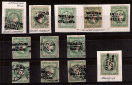 PHILIPPINES. 1869. Ed 1. 20L. HPN. 1 Real Verde Esmeralda. Selección De 12 Ejemplos En Muy Buena Calidad, Mostrando Dife - Filipinas