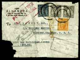PHILIPPINES. PHILIPPINES (US Occupation). 1926, Feb.19th. Front Of Registered Parcel (contained 800 Philippine Cigars) F - Filipinas