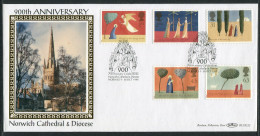 1996 GB Christmas First Day Cover, Norwich Cathedral Benham BLCS 122 FDC - 1991-2000 Em. Décimales