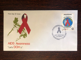 PHILIPPINES FDC COVER 1994 YEAR AIDS SIDA HEALTH MEDICINE STAMPS - Filipinas