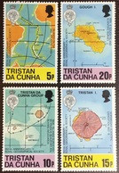 Tristan Da Cunha 1980 Royal Geographical Society Maps MNH - Tristan Da Cunha