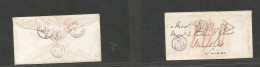 PUERTO RICO. 1866 (13 March) San Juan - Suiza, Neuchatel (1 April) Sobre Sin Franqueo Via Oficina Inglesa Al Dorso "PUER - Puerto Rico