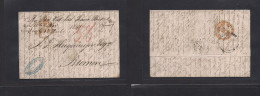PUERTO RICO. 1847 (10 Nov) Aguadilla - Alemania, Bremen (12 Dec) Carta Completa Con Doble Folio Texto Via BPO S. Juan An - Porto Rico