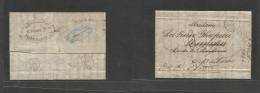 PUERTO RICO. 1846 (24 Febr) Guayama - Corcega, Bastia (5 Apr) Carta Completa Con Texto, Encaminada En San Juan De Puerto - Porto Rico