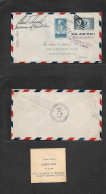 PUERTO RICO. 1936 (4 Apr) San Juan - USA, Kentucky, Louisville (8 Apr) Carta Franqueo Multiple Via Aerea, Con Marca Auxi - Porto Rico