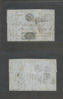 PUERTO RICO. 1868 (25 Febr) San German - Isla De Corcega, Bastia, France (17 Marzo) Carta Completa Franqueo Isabel II 10 - Puerto Rico