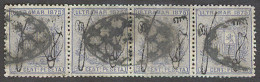 PUERTO RICO. 1875. Ed (x4). 25c Azul. Tira Horizontal De Matasellos Parrilla. Preciosa Pieza De Exposicion. - Puerto Rico