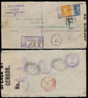 PUERTO RICO. 1919. Hormigueros (Ants House) - Karibib / South West Africa Protectorate. Registered Fkd Censored Env. Rar - Porto Rico