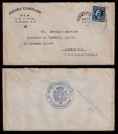 PUERTO RICO. 1915. Ponce / UK. Italian Consulate In Ponce. Frkd.env. - Puerto Rico