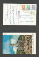 RYUKYU ISLANDS. 1959 (11 March) Okinawa - West Germany, Ingolstadt, Bonan. Airmail Multifkd View Postcard (Reimei Tower) - Riukiu-eilanden