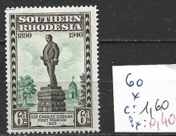 RHODESIE DU SUD 60 * Côte 1.60 € - Rodesia Del Sur (...-1964)