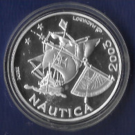 PORTUGAL AÑO 2003 10 EUROS PLATA " NAUTICA" - Portogallo