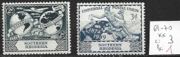 RHODESIE DU SUD 69-70 ** Côte 3 € - Zuid-Rhodesië (...-1964)