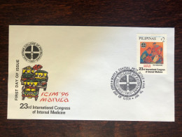 PHILIPPINES FDC COVER 1998 YEAR INTERNAL MEDICINE HEALTH MEDICINE STAMPS - Filipinas