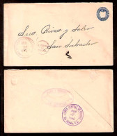 SALVADOR, EL. 1895 (26 Apr). La Libertad - S. Salvador. 5cts Stat Env. VF. - El Salvador