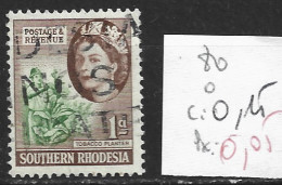 RHODESIE DU SUD 80 Oblitéré Côte 0.15 € - Rhodésie Du Sud (...-1964)