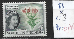 RHODESIE DU SUD 83 * Côte 3 € - Südrhodesien (...-1964)