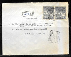 CC54 - ESPAGNE - LETTRE RECOMMANDEE DE JEREZ DU 08/12/67 POUR METZ - Cartas & Documentos