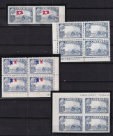 Liberia 1958 Switzerland Varieties Blocks Of 4 Imperf/Perf MNH Flag 16005 - Fouten Op Zegels