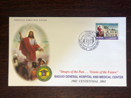PHILIPPINES FDC COVER 2002 YEAR HOSPITAL HEALTH MEDICINE STAMPS - Filipinas