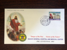 PHILIPPINES FDC COVER 2002 YEAR HOSPITAL HEALTH MEDICINE STAMPS - Filippine