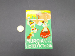 C7/3 - Hotel Victoria * Murcia * Spain *  Luggage Lable * Rótulo * Etiqueta - Adesivi Di Alberghi