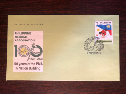 PHILIPPINES FDC COVER 2003 YEAR MEDICAL  ASSOCIATION HEALTH MEDICINE STAMPS - Filipinas