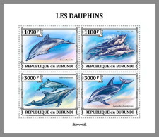 BURUNDI 2023 MNH Dolphins Delphine M/S – OFFICIAL ISSUE – DHQ2412 - Delfini