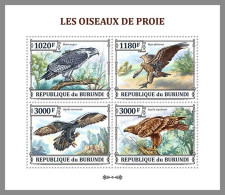 BURUNDI 2023 MNH Birds Of Prey Greifvögel Raubvögel M/S – OFFICIAL ISSUE – DHQ2412 - Águilas & Aves De Presa