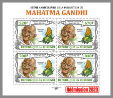 BURUNDI 2023 MNH Mahatma Gandhi M/S II – OFFICIAL ISSUE – DHQ2412 - Mahatma Gandhi