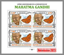 BURUNDI 2023 MNH Mahatma Gandhi M/S IV – OFFICIAL ISSUE – DHQ2412 - Mahatma Gandhi