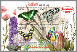 BURUNDI 2023 MNH Butterflies Schmetterlinge M/S – OFFICIAL ISSUE – DHQ2412 - Butterflies