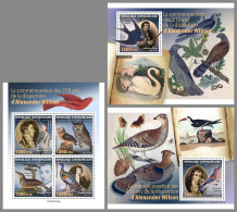 CENTRAL AFRICAN 2023 MNH Alexander Wilson Birds Vögel M/S+2S/S – OFFICIAL ISSUE – DHQ2412 - Natur