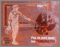 CENTRAL AFRICAN 2023 MNH Olga Kharlan Sabre Fencer Säbelfechterin S/S II – OFFICIAL ISSUE – DHQ2412 - Fencing