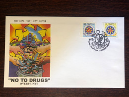 PHILIPPINES FDC COVER 2003 YEAR DRUGS NARCOTICS HEALTH MEDICINE STAMPS - Filippine