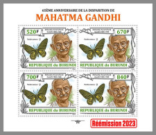 BURUNDI 2023 MNH Mahatma Gandhi M/S I – IMPERFORATED – DHQ2412 - Mahatma Gandhi