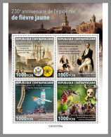 CENTRAL AFRICAN 2023 MNH Yellow Fever Epedemic Gelbfieber M/S – IMPERFORATED – DHQ2412 - Disease