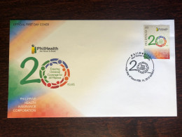 PHILIPPINES FDC COVER 2015 YEAR HEALTH INSURANCE HEALTH MEDICINE STAMPS - Filipinas