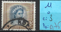 RHODESIE & NYASALAND 11 Oblitéré Côte 3 € - Rodesia & Nyasaland (1954-1963)