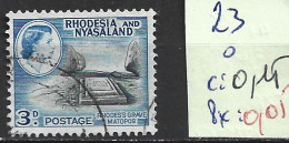 RHODESIE & NYASALAND 23 Oblitéré Côte 0.15 € - Rodesia & Nyasaland (1954-1963)