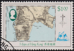 1984 Hong Kong ° Mi:HK 428, Sn:HK 428, Yt:HK 422, Sg:HK 455, 1929 Map Of Hong Kong - Gebraucht