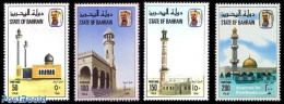 Bahrain 1981 Mosques 4v, Mint NH, Religion - Churches, Temples, Mosques, Synagogues - Kirchen U. Kathedralen