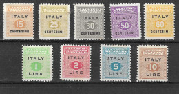 ITALIA- OCCUPAZIONE ANGLO-AMERICANA - SICILIA - 1943 - SERIE 9 VALORI - NUOVA MH* (YVERT 1\9 - MICHEL 1/9) - Britisch-am. Bes.: Sizilien