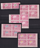 Liberia 1958 Sweden Varieties Blocks Of 4 Imperf MNH Flag 16007 - Fehldrucke