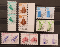 FRANCE - 1990 Préoblitérés N° 206/212 Neufs ** Par Paire (voir Scan) - 1964-1988