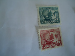 INDOCHINE    MLN   2  STAMPS   BOATS  1931 - Other & Unclassified