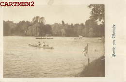 CARTE PHOTO : PARTIE AM BANNFEE DER GEFUNDE RUDERSPORT IM SKIFF AVIRON SPORT BARQUE  - Aviron